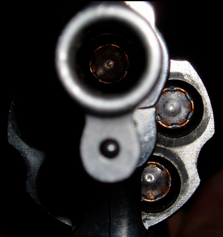 gunpoint - looking into barrel of gun