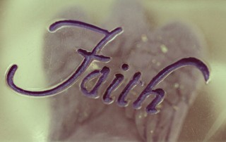 faith carved into rock