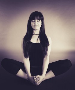 young woman doing yoga