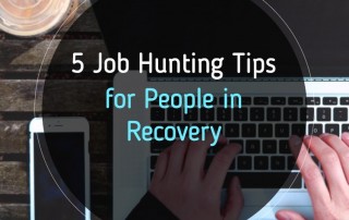 Job Hunting for People in Recovery, man using computer