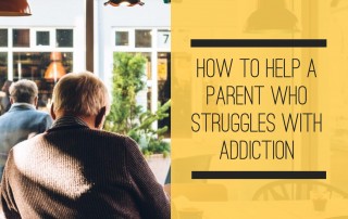 senior gentlemen sitting outside - How to help a parent who struggles with addiction