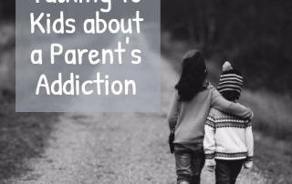 small children walking on path - black and white - Talking to kids about a parent's addiction