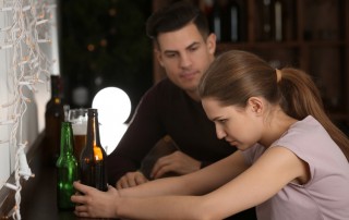 couple at bar