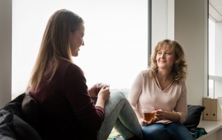 Enabling vs. Helping, line between helping and enabling, mother having conversation with daughter