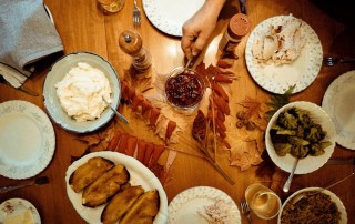 Thanksgiving spread - grateful